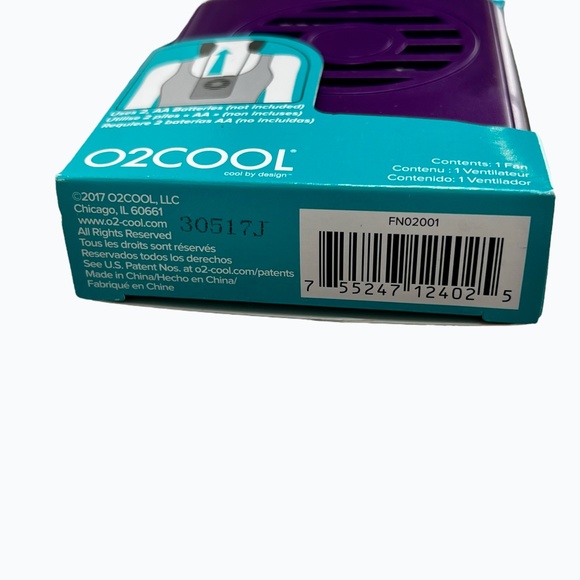 O2COOL DELUXE BATTERY POWERED NECKLACE FAN WITH LANYARD - NEW IN BOX - Picture 5 of 6